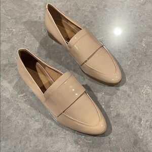 Halogen Beige Patent Leather Loafers Size 8